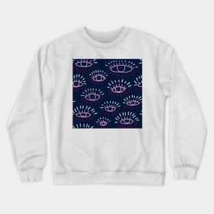 Heart Eye Pattern Crewneck Sweatshirt